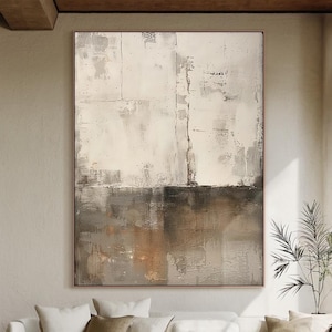 Wabi-Sabi Wall Art Large Abstract Beige Minimalist Wall Art Original Brown Painting Modern Textured Wall Art Oversized Minimalist Canvas Art