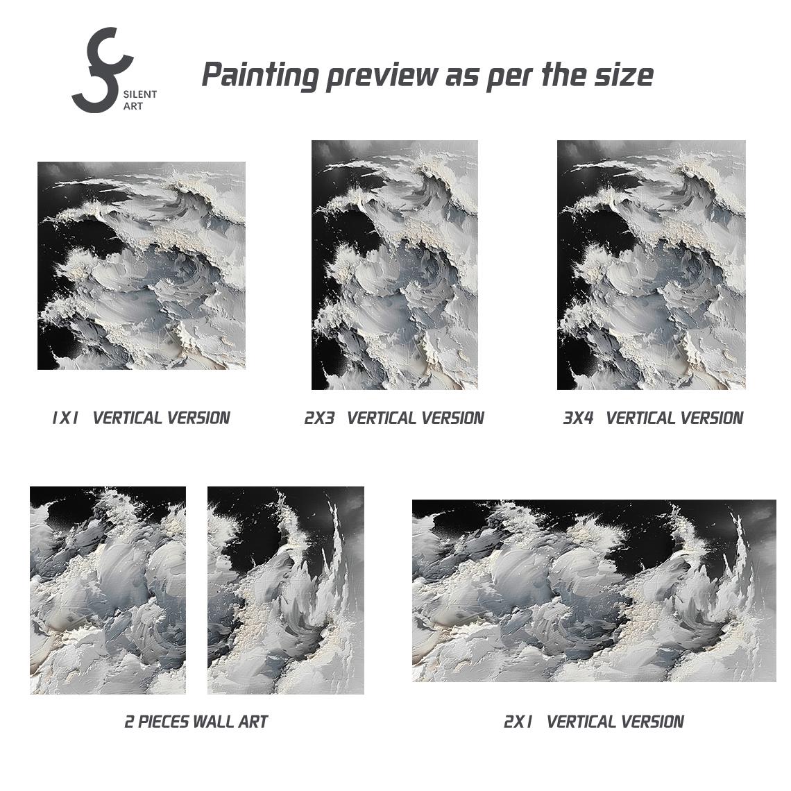 Black Wabi Sabi Wall Art, Black Abstract Oil Painting ,large