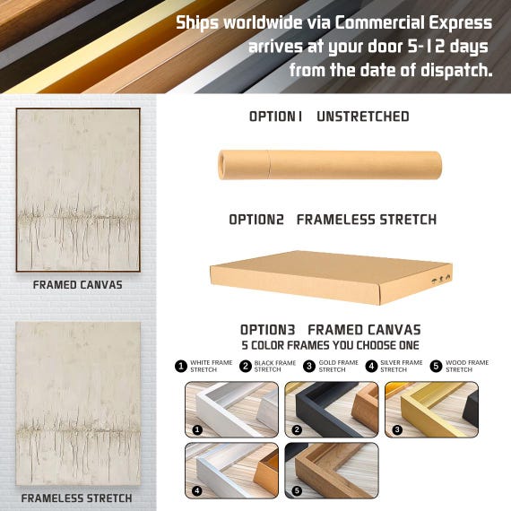 Earth Tone Texture Painting on Canvas Beige Brown Abstract