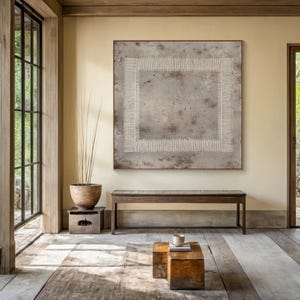 Beige 3D Texture Wall Art Beige Minimalist Painting Neutral Plaster Painting Wabi Sabi Wall Art Beige Texture Painting Modern Minimalist Art