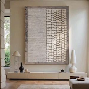 3D Beige Textured Minimalist Art , Beige Wabi Sabi wall Art , Modern Living Room Wall Decor, Neutral  Contemporary Handcrafted Painting