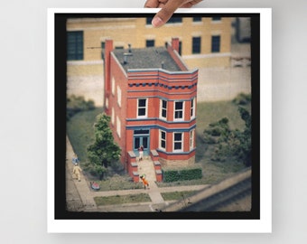 Chicago Two Flat by the Tracks Miniature TTV Photography