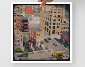Miniature Urban Scenes through the viewfinder TTV Square Photograph