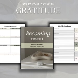 Gratitude Journal, Gratitude Tracker, Monthly Gratitude, Daily, 7- Day Gratitude, Gratefulness,