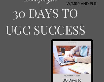 Editable UGC success ebook: User-generated content kit for social media| with Master resell right Dfy digital marketing guide
