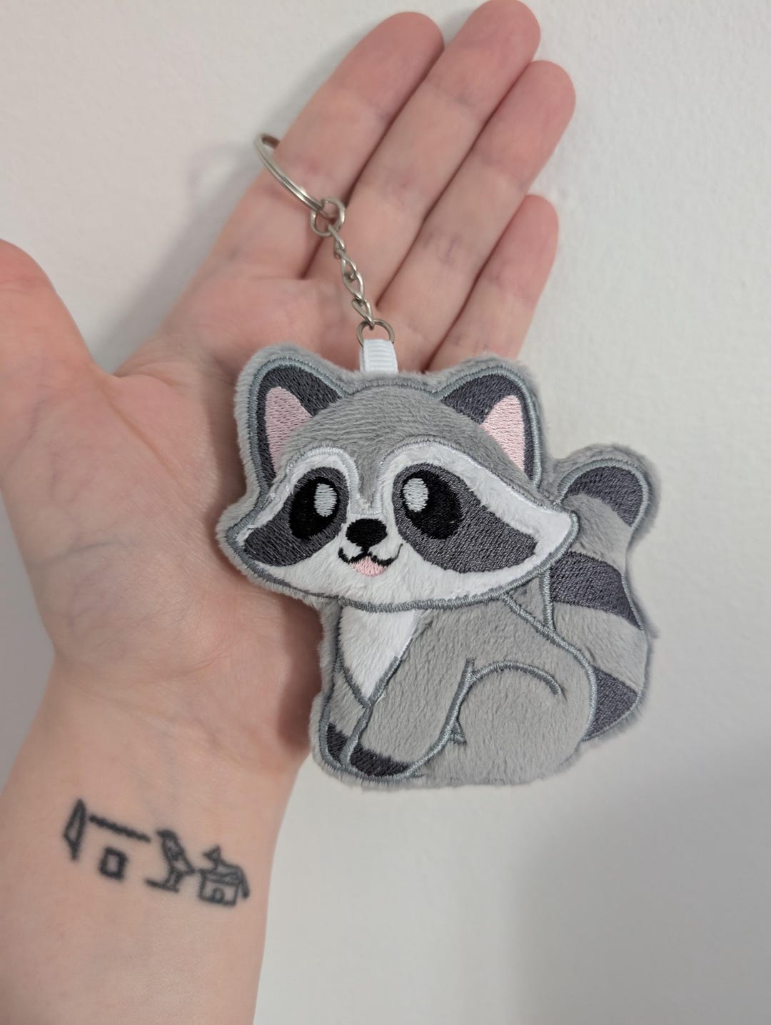 Pvc Raccoon Keychain Cute Raccoon Plush Keychain - Etsy