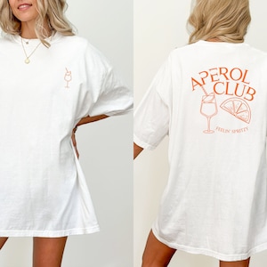 Aperol Club, Été, Boissons Spritz, Cadeau pour petit ami, petite amie, Bonnes vibrations, Été, Design de T-shirt, Boissons, Holy Aperoli