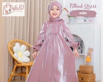 Abaya Fillind Shimmer Premium, Baby Girl Abaya Muslim Dress, Islamic Clothing, Muslim Abaya, Kids Prayer Attire, Girls Modest Fashion PS01
