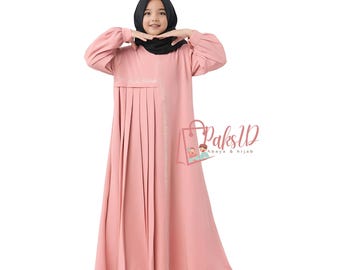 Abaya for Girls 6-12 Years, Muslim Dress, Islamic Clothing, Muslim Abaya Outifit, Kids Prayer Attire, Girls Modest Fashion PS54