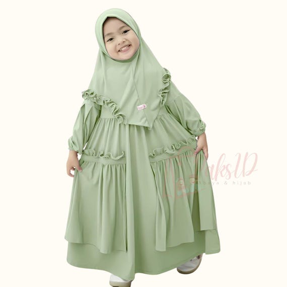 Djellaba Fille Djellaba Enfant Fille 2025 - Enfants Filles Manches Longues Caftan Maxi Vêtements De Prière Robes Musulmanes Abaya Bébé Survêtement Garçon 74, Jaune, 3-4 Ans Abaya Bebe Fille Kimono Aikido Enfant