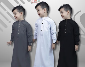 Abaya para bebés varones, túnicas para niños, túnicas musulmanas para bebés varones, atuendo islámico para la oración infantil, ropa tradicional para bebés para el Eid, regalo de Ramadán para recién nacidos PS35