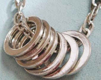 10 piezas, grandes, planas, plateadas, redondas, de 1 pulgada, eslabones cerrados, joyería, suministros para ropa DIY, fornituras