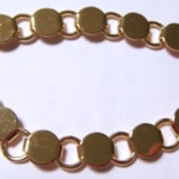 Bracelet Blank, GOLD, Metal, 8.25", Adjustable, Glueable Pads, Gold Bracelet, Finding