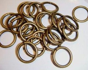 10 anillas de latón, gruesas, redondas de 22 mm, suministros para joyería.