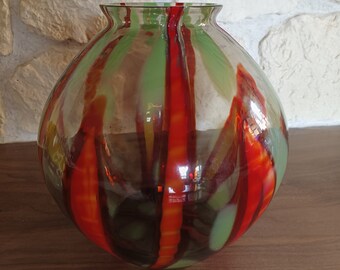 Vase boule ancien, style bohème