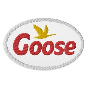 Goose Wawa Parody Embroidered Patch White
