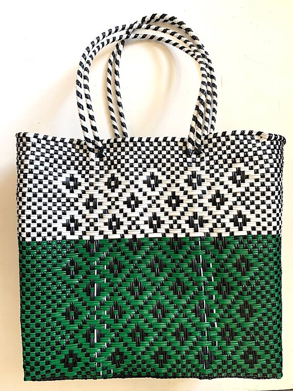 Handmade Tote/Bag from Recycled Plastic Bags~Eco-Friendly~Unique~1