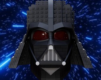 LEGO inspired brick Darth Vader Star Wars Helmet