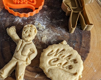 Fallout Cookie Cutter Collection - Nuka Cola Bottle Cap and Vault Boy