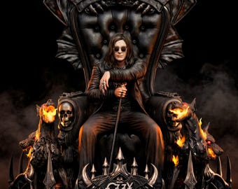 Ozzy Osbourne Bat Throne 1/6 Scale Model - Resin Printed