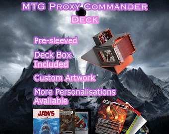 MTG Commander Proxy Deck – Custom Art, Pre-sleeved, Deck Box Included - Magic the Gathering cards