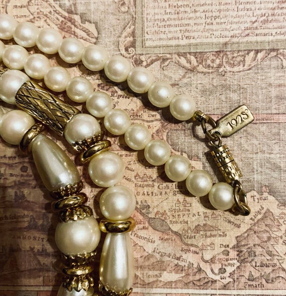 1928 Brand Faux Pearl Necklace/ 36 inches - image 4