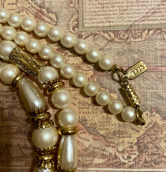 1928 Brand Faux Pearl Necklace/ 36 inches - image 2