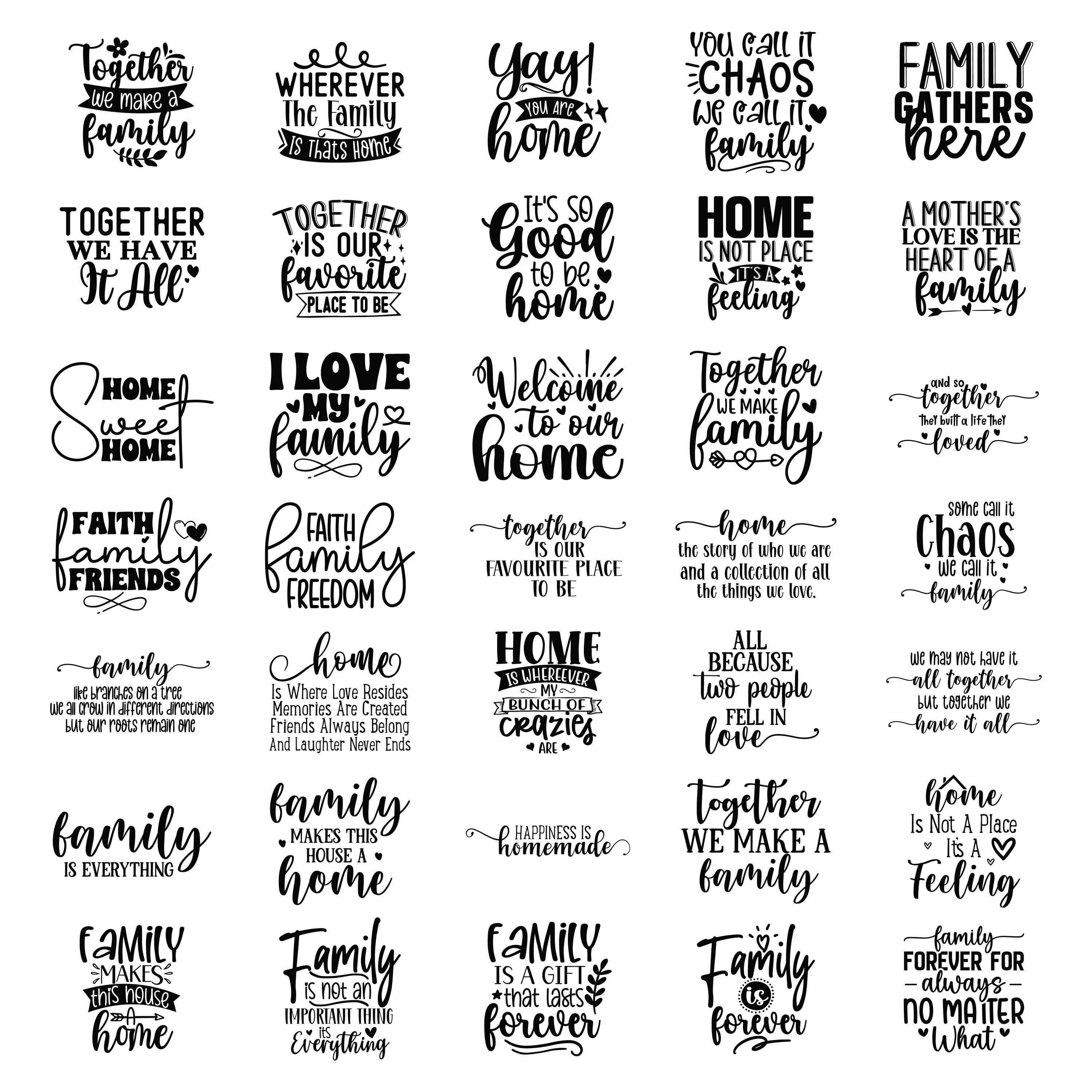 Cute Family Svg Bundles, Home Sign Svg, Family Quotes Svg Bundles ...