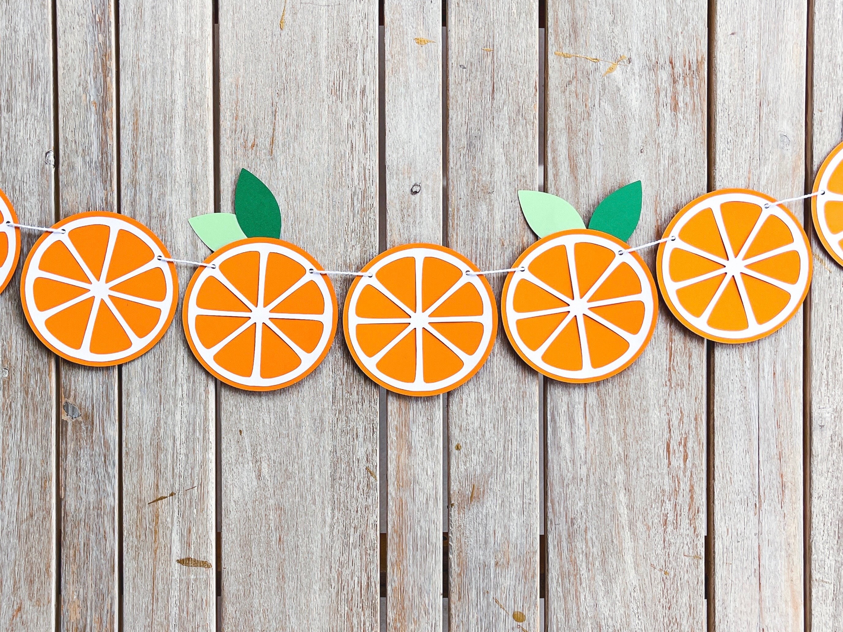 Paper Orange Slice Garland Summertime Birthday Party Banner Bridal Shower Citrus Decor Baby Shower Decoration Main Squeeze