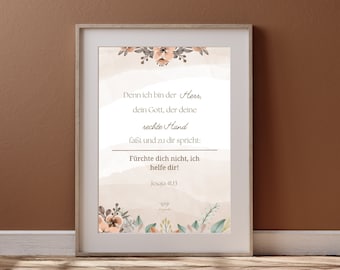 Christian Poster | Bible Verse | Isaiah 41:13 | PDF | Download