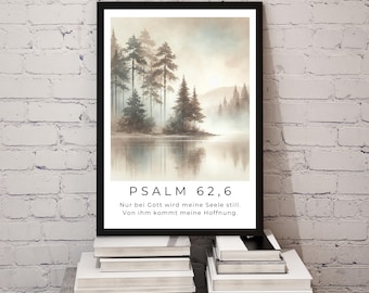 Christian Poster | Psalm 62:6 | Watercolor | PDF | Download