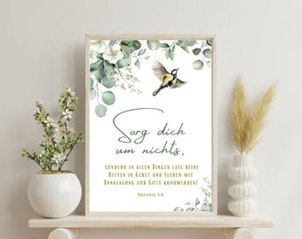 Christian Poster | Philippians 4:6 | PDF | Download