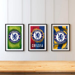 8 Chelsea Digital Prints | Chelsea Posters | Football Posters | Soccer Posters | Chelsea Art | Champions League | Soccer Gift | Chelsea