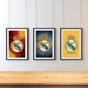 6 Real Madrid Digital Prints | Real Madrid Posters | Football Posters | Soccer Posters | Real Madrid Art | Champions League | Soccer Gift