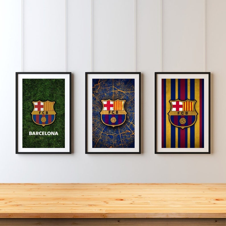 7 FC Barcelona Digital Prints FC Barcelona Posters Football Posters 