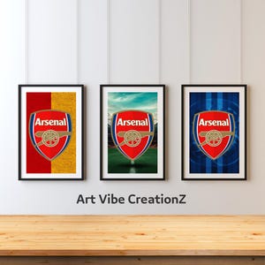 8 Arsenal Digital Prints | FC Arsenal Posters | Football Posters | Soccer Posters | Arsenal Art | Champions League | Soccer Gift | Arsenal