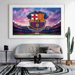 8 FC Barcelona Digital Prints | FC Barcelona Posters | Football Posters | Soccer Posters | FC Barcelona Art | Champions League | Soccer Gift