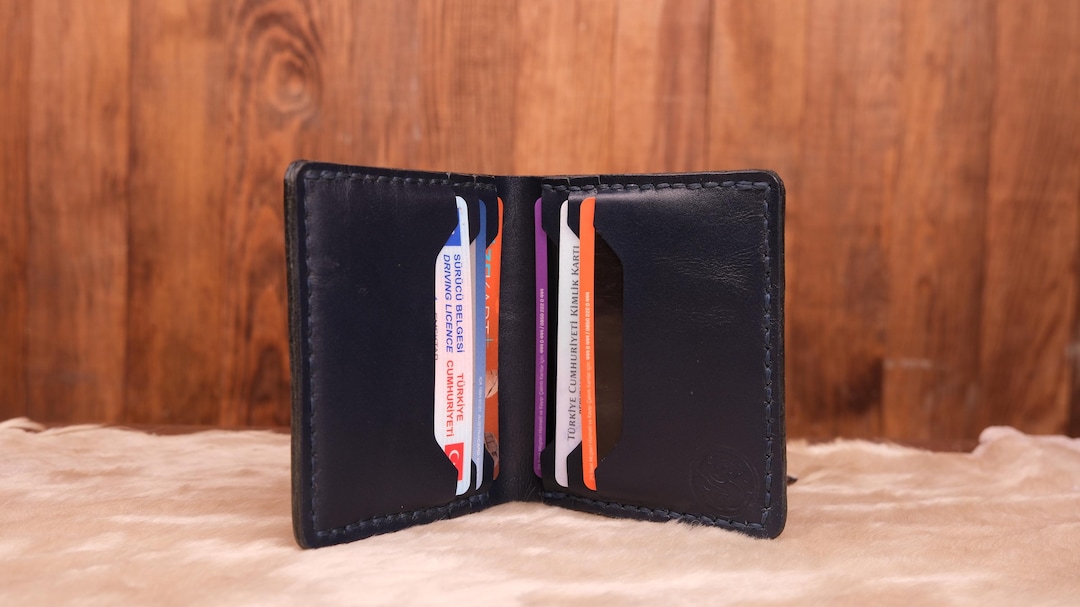 Customizable Handmade Leather Wallet, Personalized Men's Leather Wallet ...