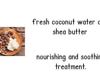 Kokoswasser und Sheabutter Gesichtsmaske
