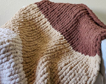 Cappuccino  - Chunky Knit Throw