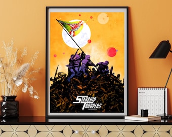 Żołnierze kosmosu – wydruk z filmu | Plakat filmowy | Wydruk z filmu | Sztuka ścienna | Kino | Dekoracja pokoju | Sztuka filmowa | Sztuka alternatywna | Science fiction | Lata 90.