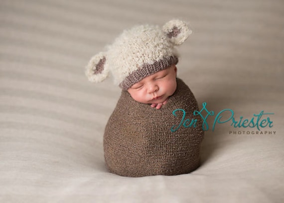 Hand knit newborn hat