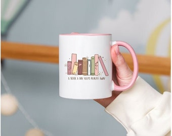 A book a day keeps reality away Mug, Coffee Ceramic Mug 11 oz, Book lovers gift, gift idea