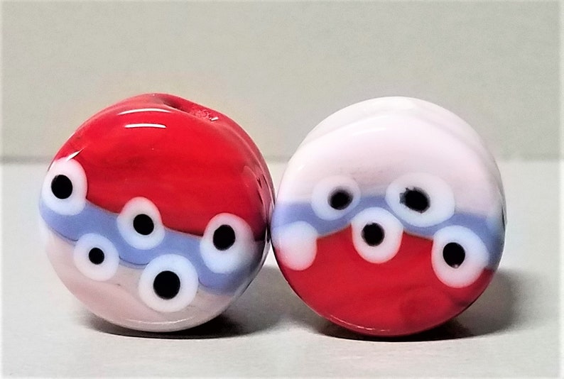 Valentine Bon Bons--Handmade Lampwork Beads