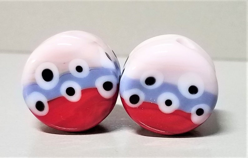 Valentine Bon Bons--Handmade Lampwork Beads