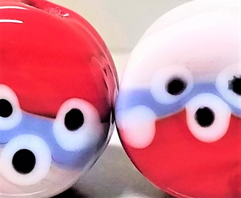 Valentine Bon Bons--Handmade Lampwork Beads