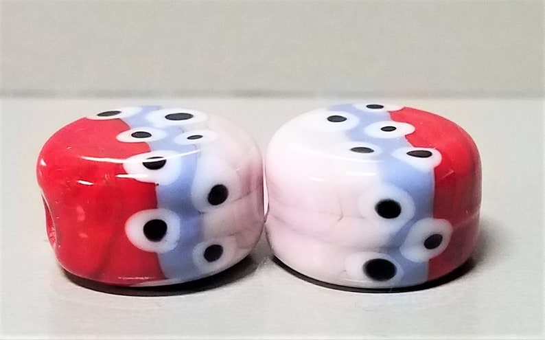 Valentine Bon Bons--Handmade Lampwork Beads