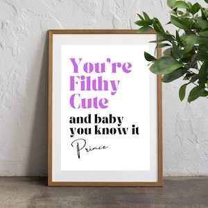 Prinz Print | Prince Cream Songtext | Prince Songtext | Digitaler Download | Wandkunst | Druckbare Kunst