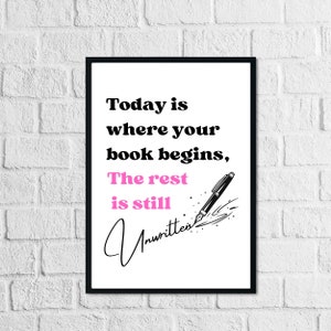 Unwritten Lyrics Wall Art | Natasha Beddingfield Lyrics | Motivational