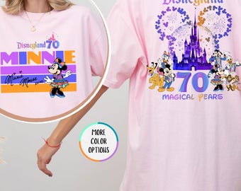 Comfort Colors® Disneyland Resort 70th Anniversary Mickey and Friends Shirt, Two Sided Disneyland 70th Anniversary Shirt, Magical Years Tee